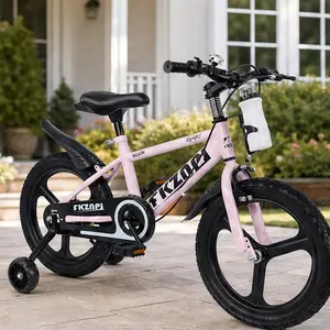 ARCH 16 Inch Kids Bike for Girls and Boys Ages 3-9, High Carbon Steel Frame, Magnesium Alloy Wheels, Training Wheels with Night Glow, Adjustable Seat, Water Bottle, Pink/Purple/Gray Color Options, Toddler Bicycle with Training Wheels