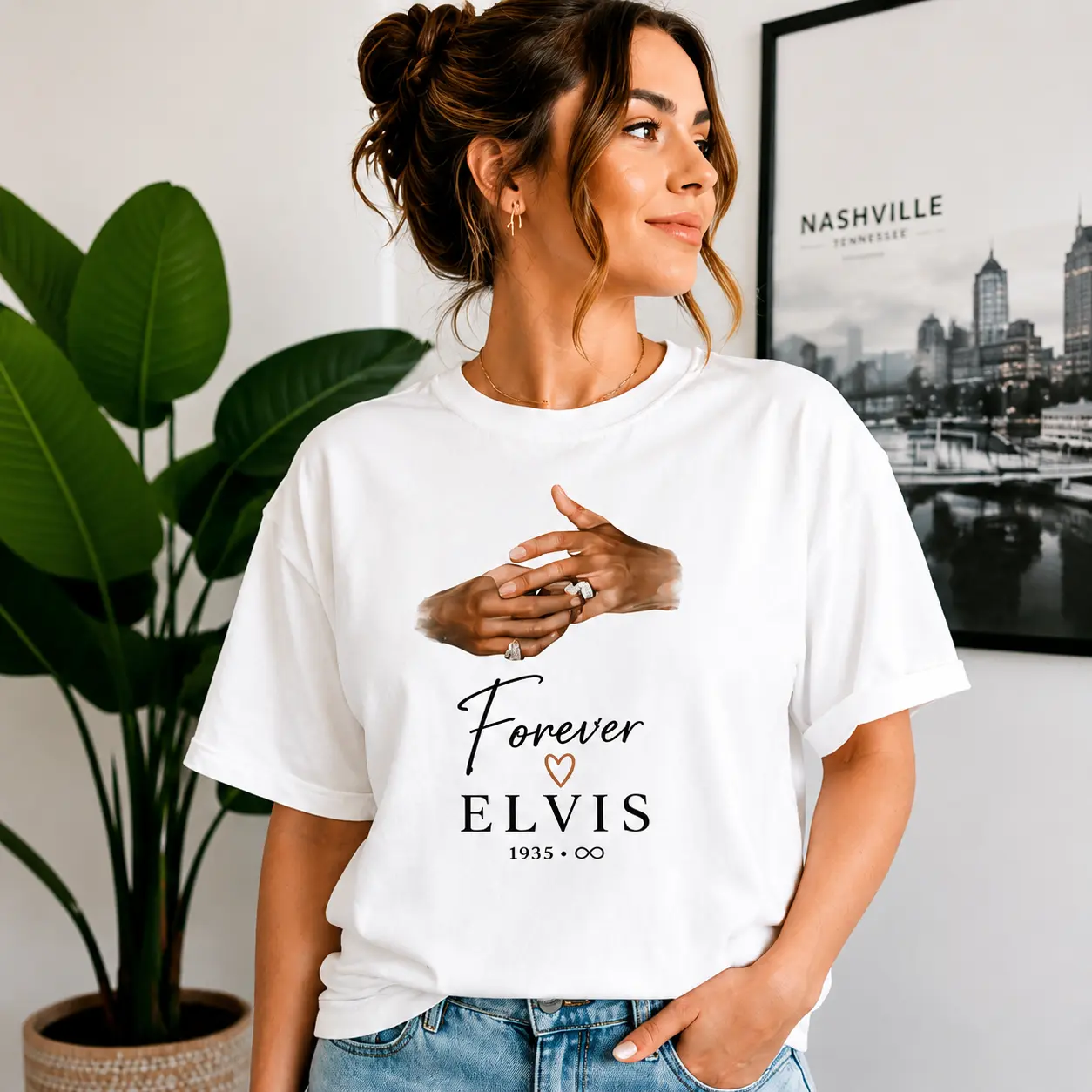 Forever Elvis Shirt | Vintage Inspired Elvis Tee | Minimalist Tribute Shirt | Music Legend Graphic Tee | Elvis Fan Gift