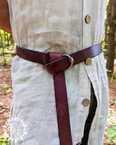 1-1/4" Wide Leather Ring Belt (Customize with Multiple Leather and Metal Color Options)