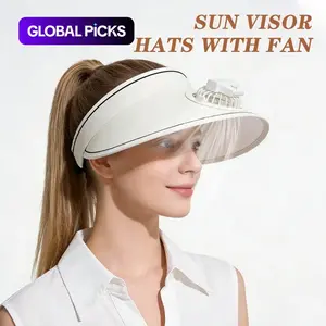 Sun Hat With Fan, Portable Fan Hat, Wide-Brimmed Sun Hat, Outdoor Hats, 3-Speed Settings, Rechargeable Battery Fan Hat, Suitable For Women, Men, Ideal For Outdoor Hiking, Fishing, Gardening, Travel, And Camping #GLOBAL PICKS