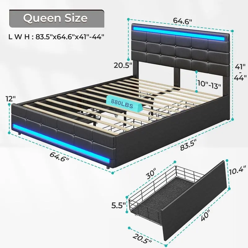 Queen Size With 4 Drawers