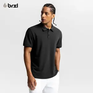 BRXL 【Discount for live】Flat Knit Collar Polo Shirt for Men - Moisture Wicking Quick Dry UPF 40+ with Hidden Sunglasses Loop - Slim Fit Breathable for Casual Golf Travel-brxl-6