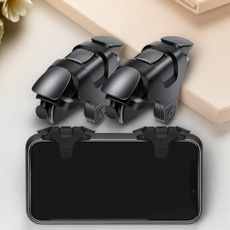 Ergonomic Mobile Game Trigger Grips - High Sensitivity Buttons, Plug-and-Play for Android/iOS, Compatible with PUBG, COD, FPS Games - Enhance Shooting Accuracy & Grip Comfort