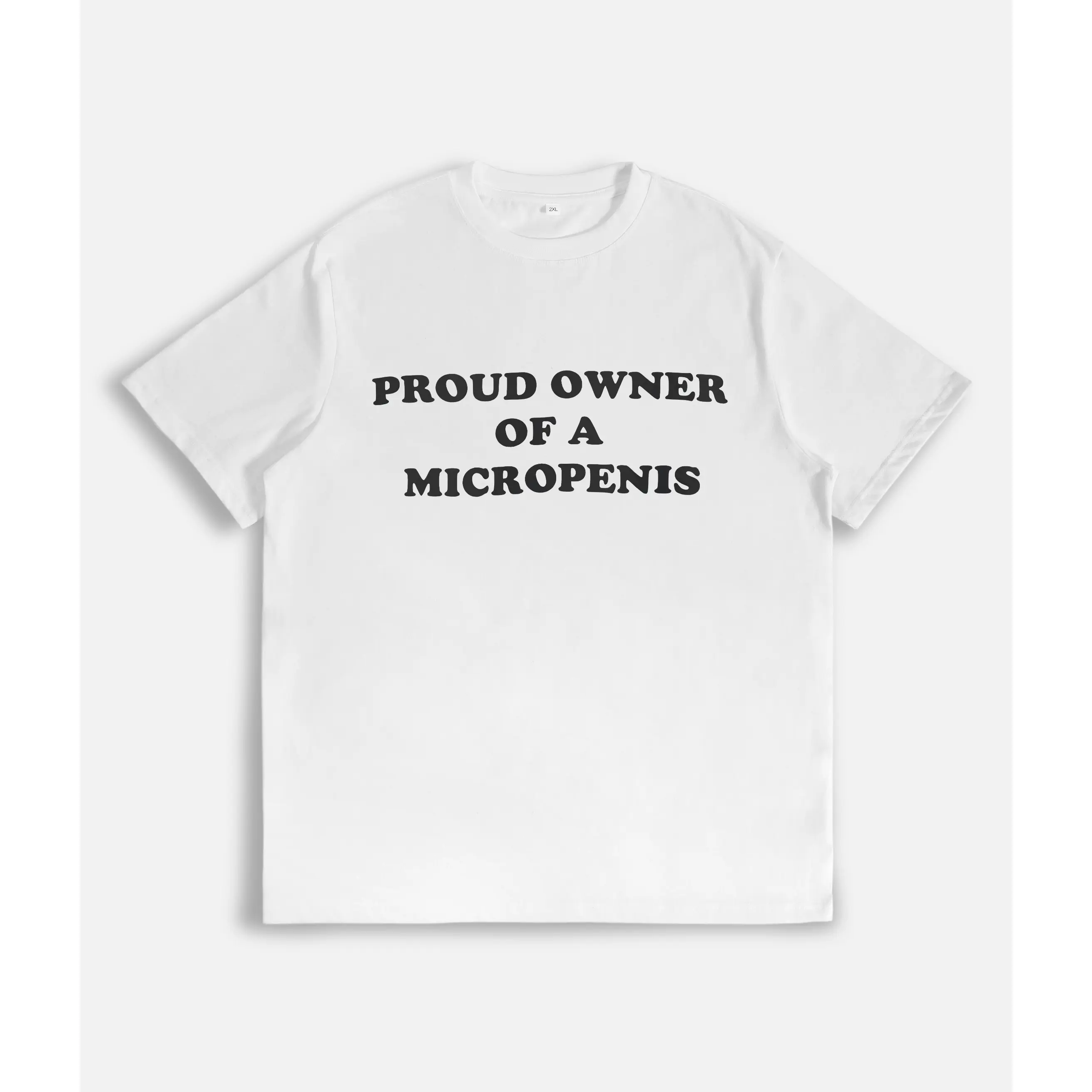 [100% Cotton] Proud Owner of a Micropenis T-shirt Funny Tshirt Gift For Guys Men   Viral Offensive Shirts That Go Hard Prank Joke Rude Dumb Tee  Golf Gift T-Shirt For Men and Women