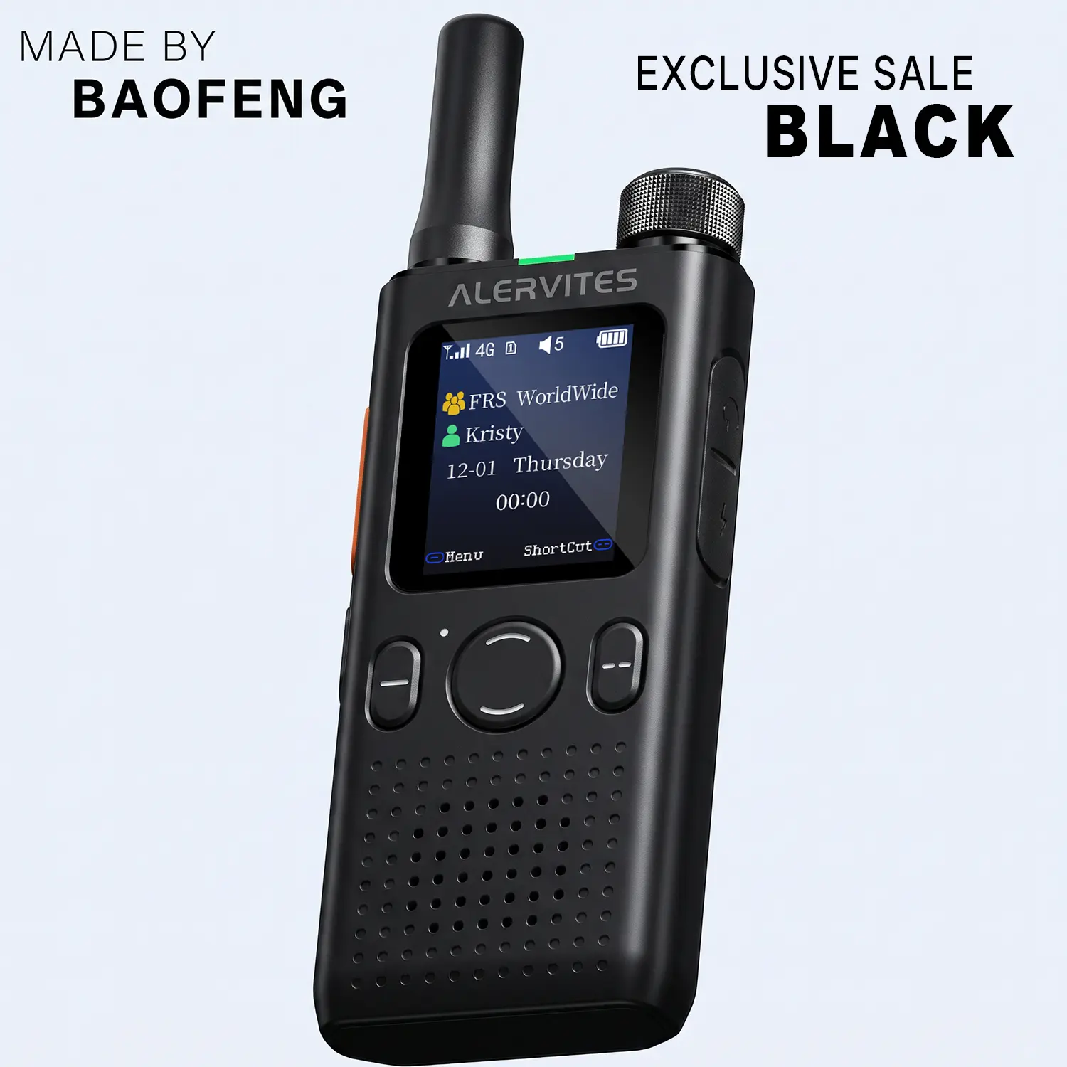 (MADE BY BAOFENG) Lifetime Free No Hidden Fees/Alervites-AT1 walkie talkie/Encrypted Chat, Unlimited Groups, Quick Team-up, 5000mi PoC Radio for Outdoor/Camping/Hunting/Logistics/Fleets/Construction/Security/Hotels #DealsForYouDays