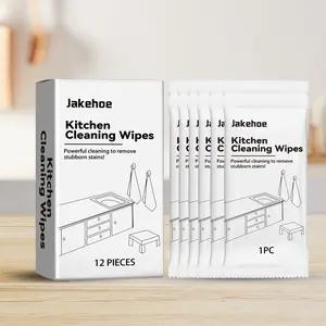 Jakehoe Kitchen Cleaning Wipes, Counter Top Stain Remover, Oven Grease Cleaner, Wet Wipes for Kitchen Surfaces, Effective Cleaning