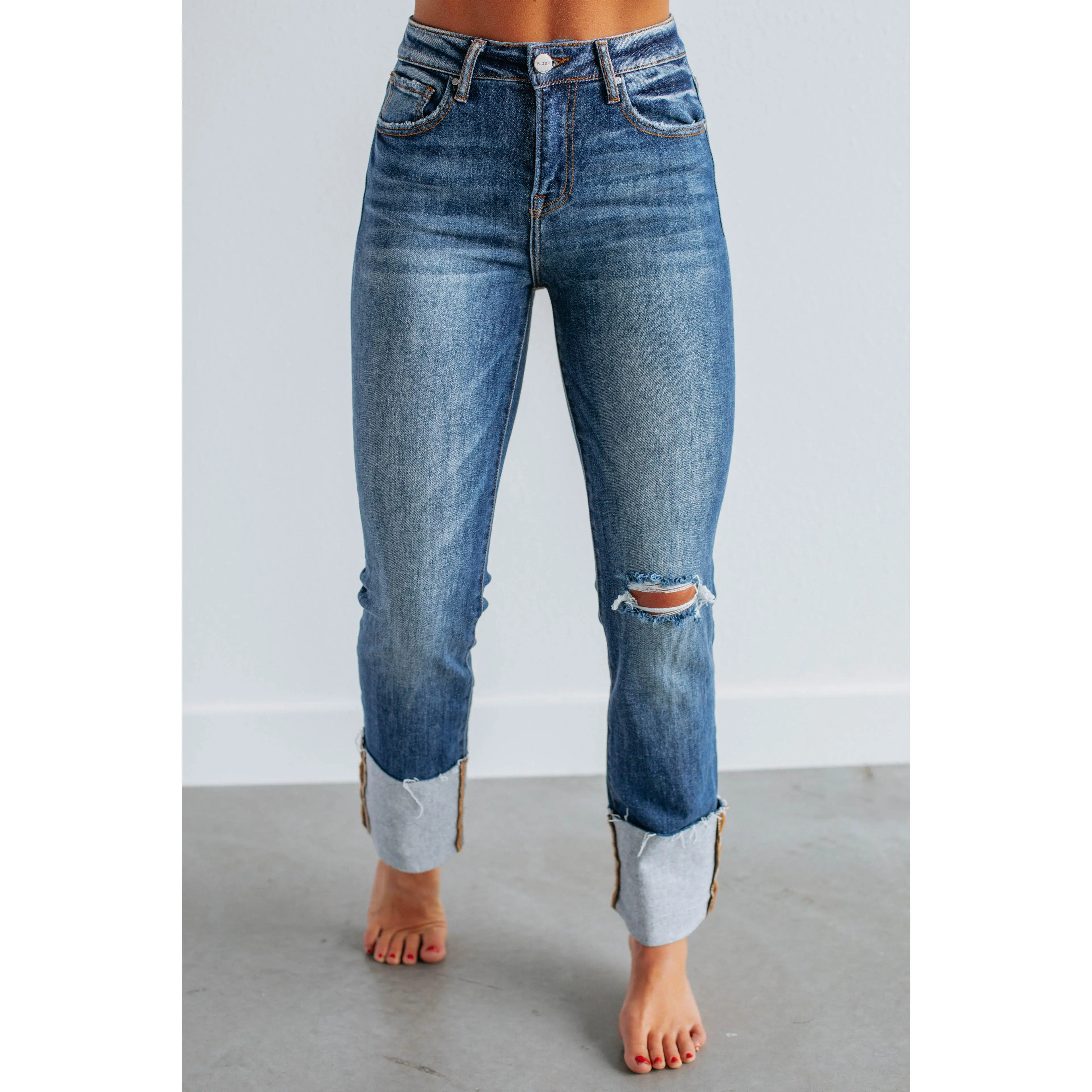 Kalen Risen Jeans - Dark Wash