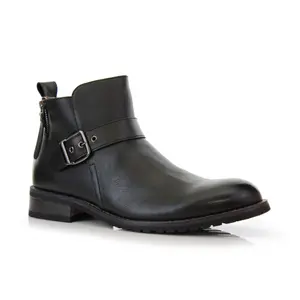 Ferro Aldo Dalton classic engineer style motorcycle boots, in Black, Men's Size 6.5 - 13