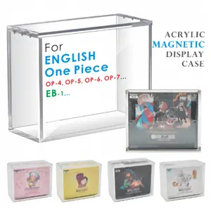 5mm Acrylic Magnetic Display Box, Fits English OPTG OP04-OP07, EB and other white background box series cards, Ideal for Card Enthusiasts