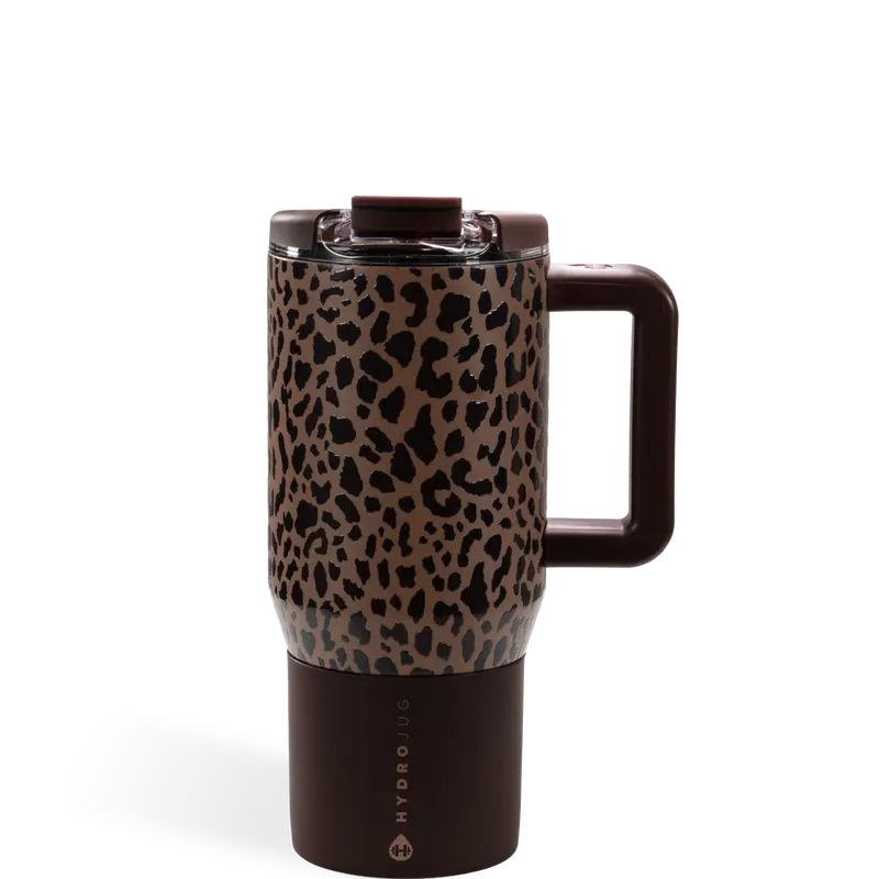 HydroJug Coffee Traveler 20 oz - Leak-Resistant, Ceramic-Lined Insulated Travel Coffee Mug for Hot or Cold Drinks with Flip Lid & Handle, Dishwasher Safe Coffee Tumbler, Spellbound