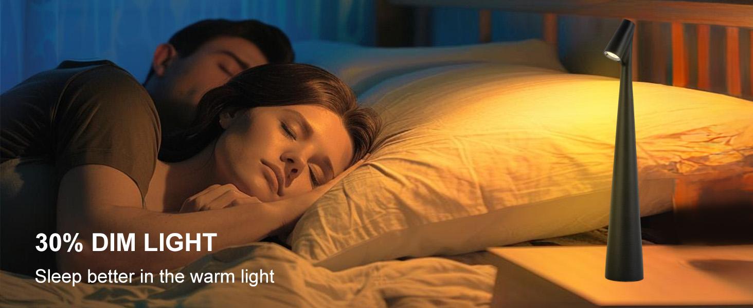 Rechargeable Touch Table Lamp, Waterproof Battery Operated Desk Light, 3 Level Dimmable Brightness for Bedroom Living Room Nightstand Reading home commercial use