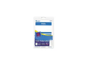 Avery 5141 Print/Write Self-Adhesive Name Badges, Blue, 100/Pack Avery 5141 Print/Write Self-Adhesive Name Badges, Blue, 100/Pack