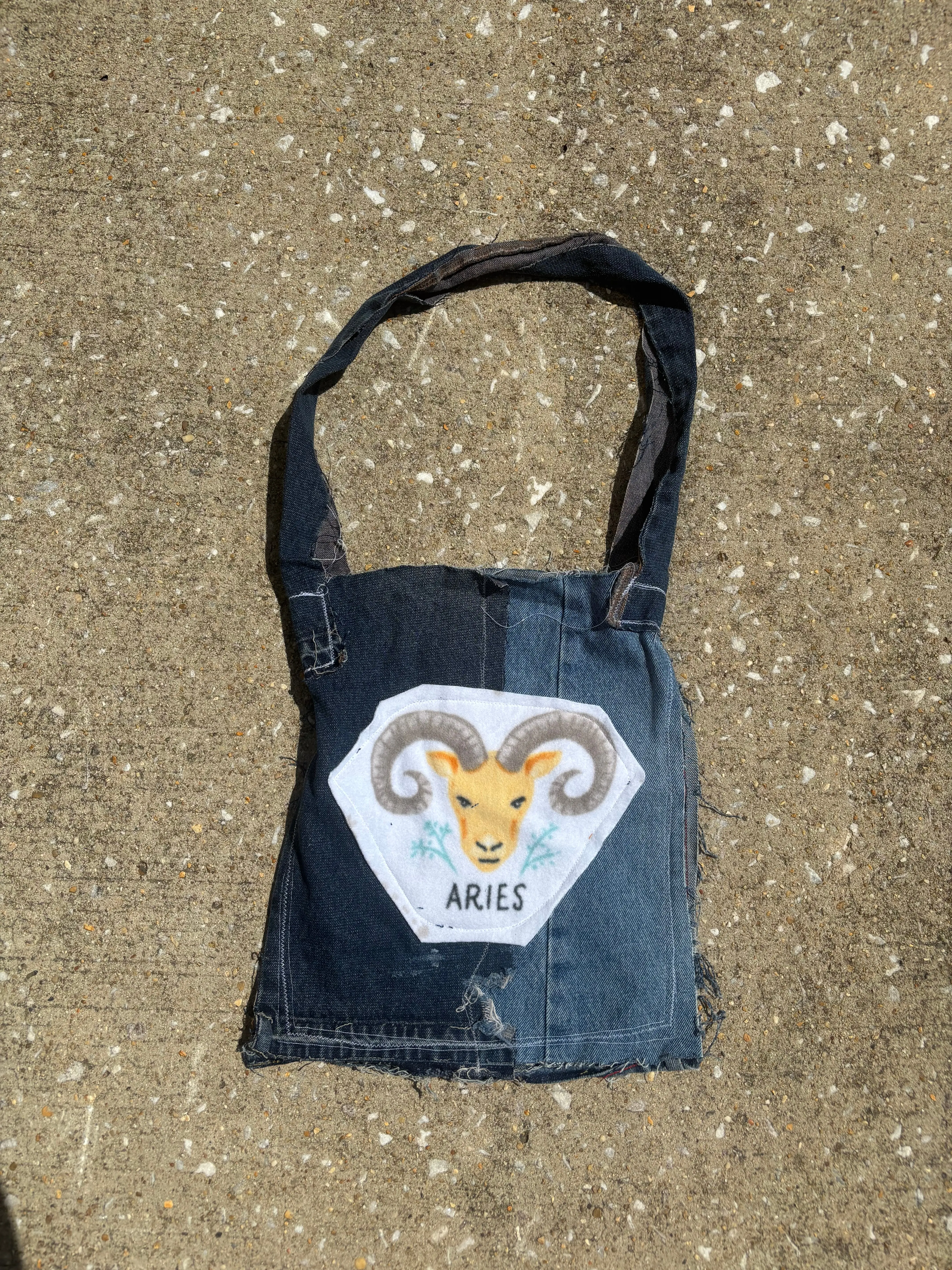 Aries Denim Tote Bag
