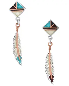 Montana Silversmiths Women's American Legends Feather Earrings - Er4823