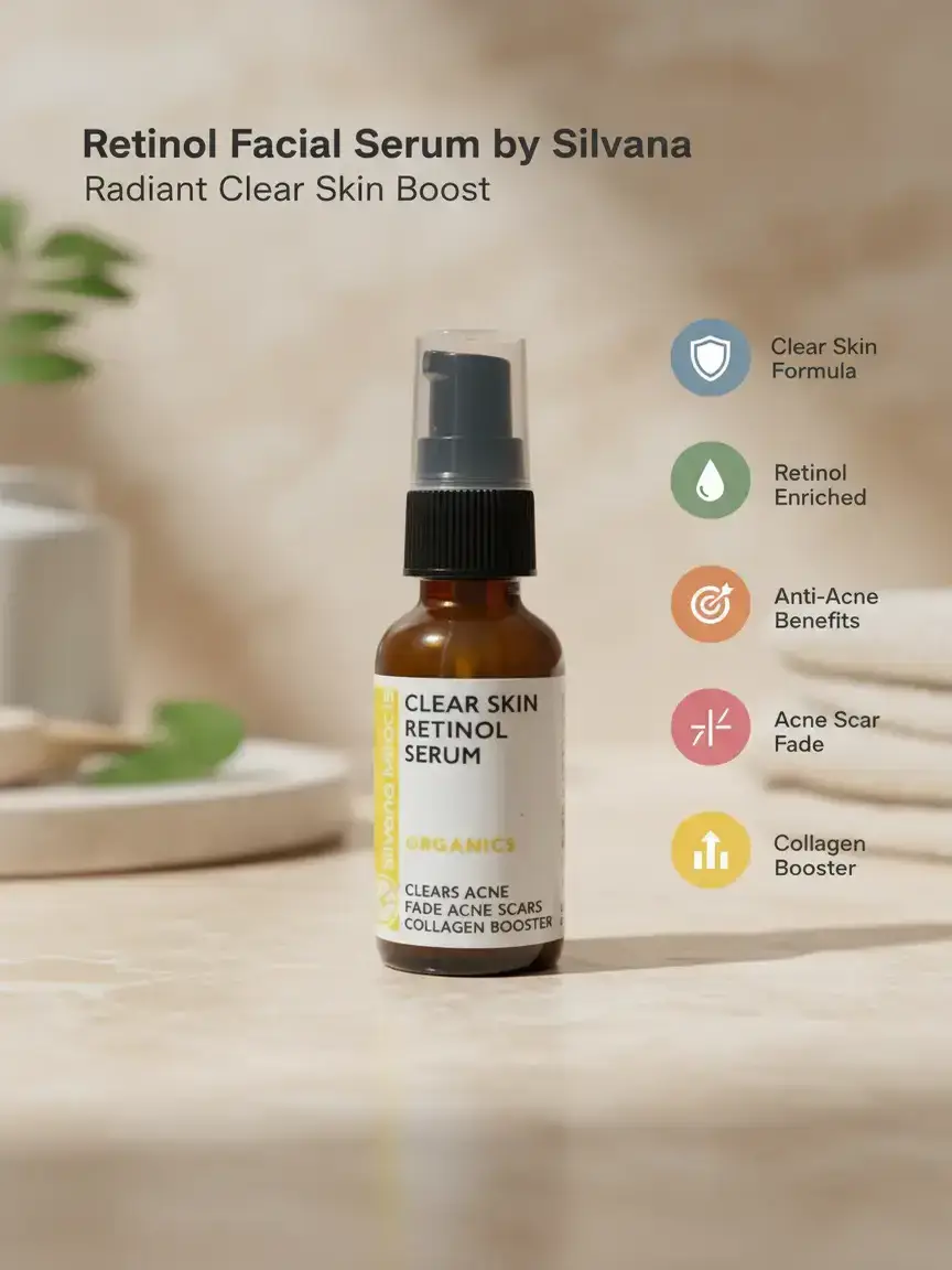 Clear Skin Retinol Facial Serum by Silvana Miracle Skincare