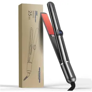 AIKO PRO 2 in 1 Ceramic Tourmaline Hair Straightener, Flat Iron and Curler LCD Display, Negative Ion Floating Plate Fast Heat-Up with Adjustable Temp for All Hair Type
