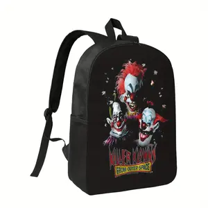 Killer Klowns From Outer Space Backpack - Horror Clown Graphic Backpack with Adjustable Shoulder Straps, Lightweight Daypack for School,, Costume Parties - Killer Klowns From Outer Space Movie Fan Gift, School Bag, Eyecatching Style, Secure Closure, Zipp