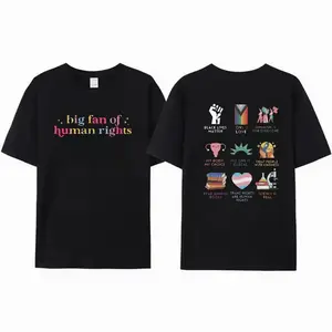 Women's Big Fan Of Human Rights Cotton Hoodie Sweatshirt, Basic & Gender-Neutral Women's Hoodies, Casual Unisex Classic Fit Lightweight Foldable Machine-Washable Cotton Clothes