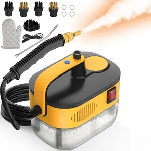 Heavy Duty Steam Cleaner for ,  Heating & 1.2L , 6-Level Adjustable Pressurized Portable Steamer for Cleaning with 11 Accessories for Grout, Tile, Floor,  and (Yellow)