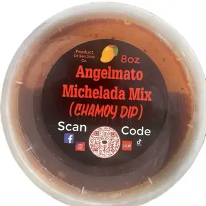 Angelmatomicheladamixllc Mango, Watermelon, and Peach Flavored Rim Dips 8oz - Ready to Dip for Beverages and Cups - Coffee, Mangga, Bean