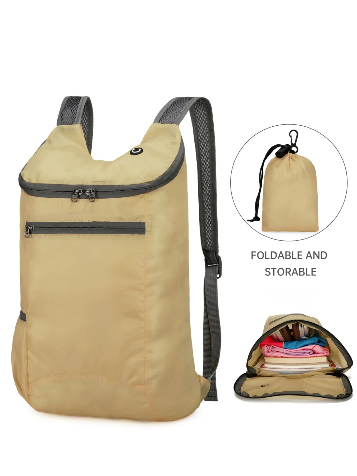 20L Ultra Hiking Daypack, Lightweight Foldable Travel Backpack, Packable for Camping Cycling Outdoor, Fabric Casual Style, Overnight Travel Backpack
