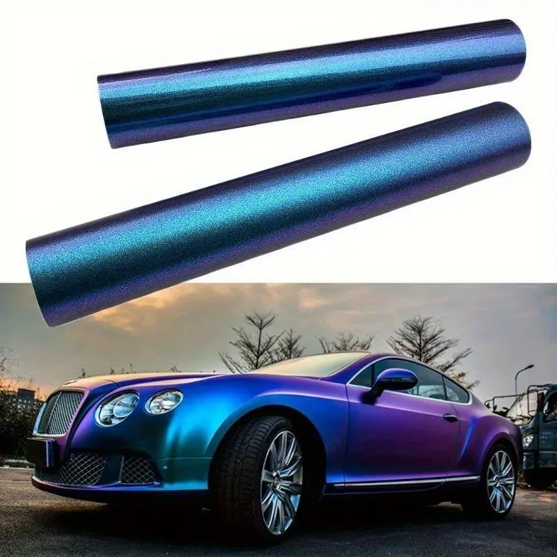 Car Blue To Purple Pearl Chameleon Vinyl Wrap Film, Adhesive Car Body Stickers Decal Automobiles Motorcycle Car Styling Decaration