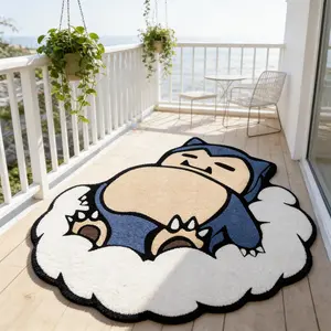Funny Cartoon Cloud Shaped Rug, Trendy Game Room Decor Mat, Unique Irregular Carpet for Living Room Bedroom Kitchen, Ideal Holiday Gift