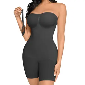 MUSE Theory Strapless Slim Seamless Shortie #Live1 Nylon Basic Tops Removable Womenswear Fabric Tummy Control Bodysuit Theory