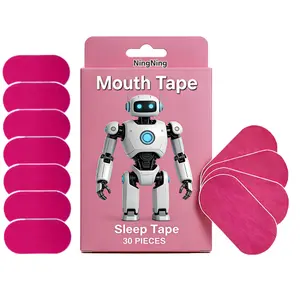 Ning Mouth Tape 120/60/30 Strips 4/2/1-Month Supply Hypoallergenic Adhesive Gentle Ultra Breathable Stop Snoring Sleep Tape Sports Accessory Black and Pink