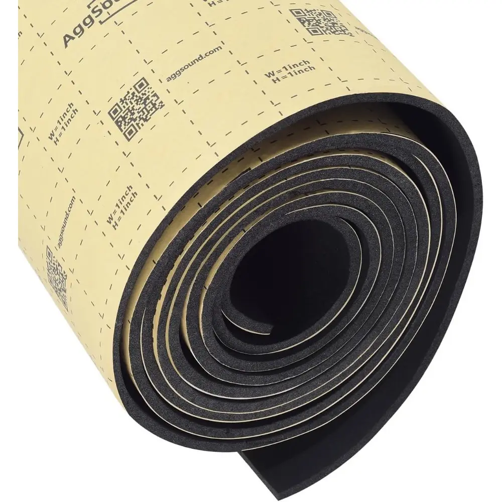 157mil 18sqft Universal Fit Car Sound Deadener - 1 Inch Auto Closed Cell Foam Soundproofing Mat, Floor Heat Shield Insulation Dampening Material (1 Roll)