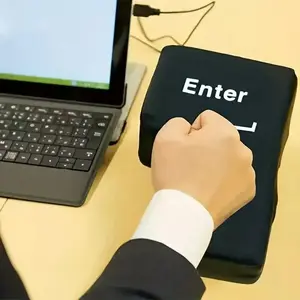 Big Enter Key USB Keyboard, Ultra-Comfortable Ergonomic Design, Ideal for Extended Use & Gaming, Durable Build Quality, Giant Enter Button for Wired Gaming Keyboard