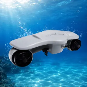 Gray Dual Motor Underwater Scooter – Stable Propulsion, Removable Battery, 40m Max Depth for Shallow Diving