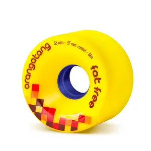Orangatang Longboard Wheels Fat Free Yellow 65mm 86A