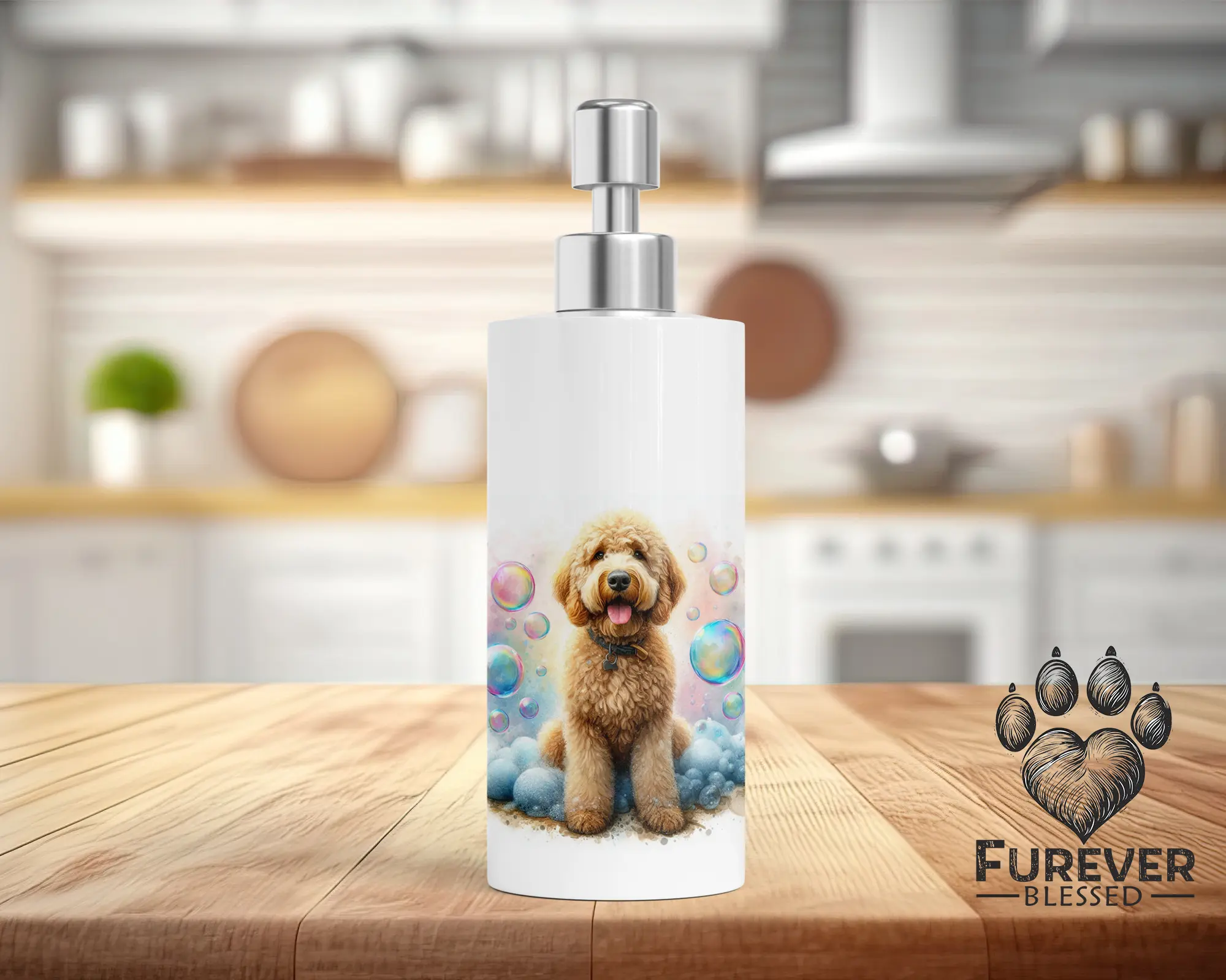 Labradoodle Ceramic Soap Dispenser