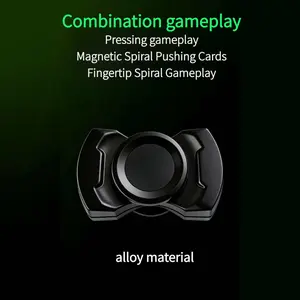 3-in-1 EDC Fingertip Gyro Flash Coin, Camouflage Telegram Card Pushing Stress Relief Toy for Decompression