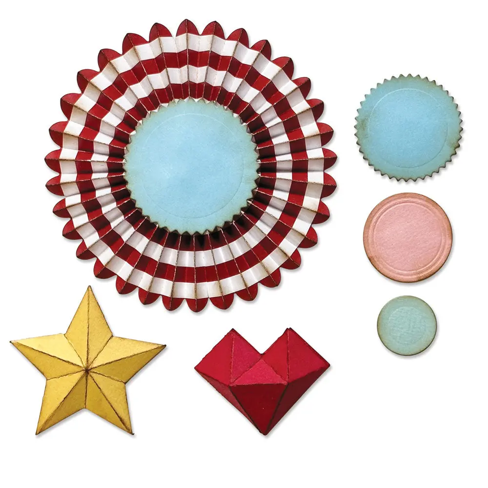 Sizzix Thinlits Die Set 7PK - Vault Rosettes by Tim Holtz