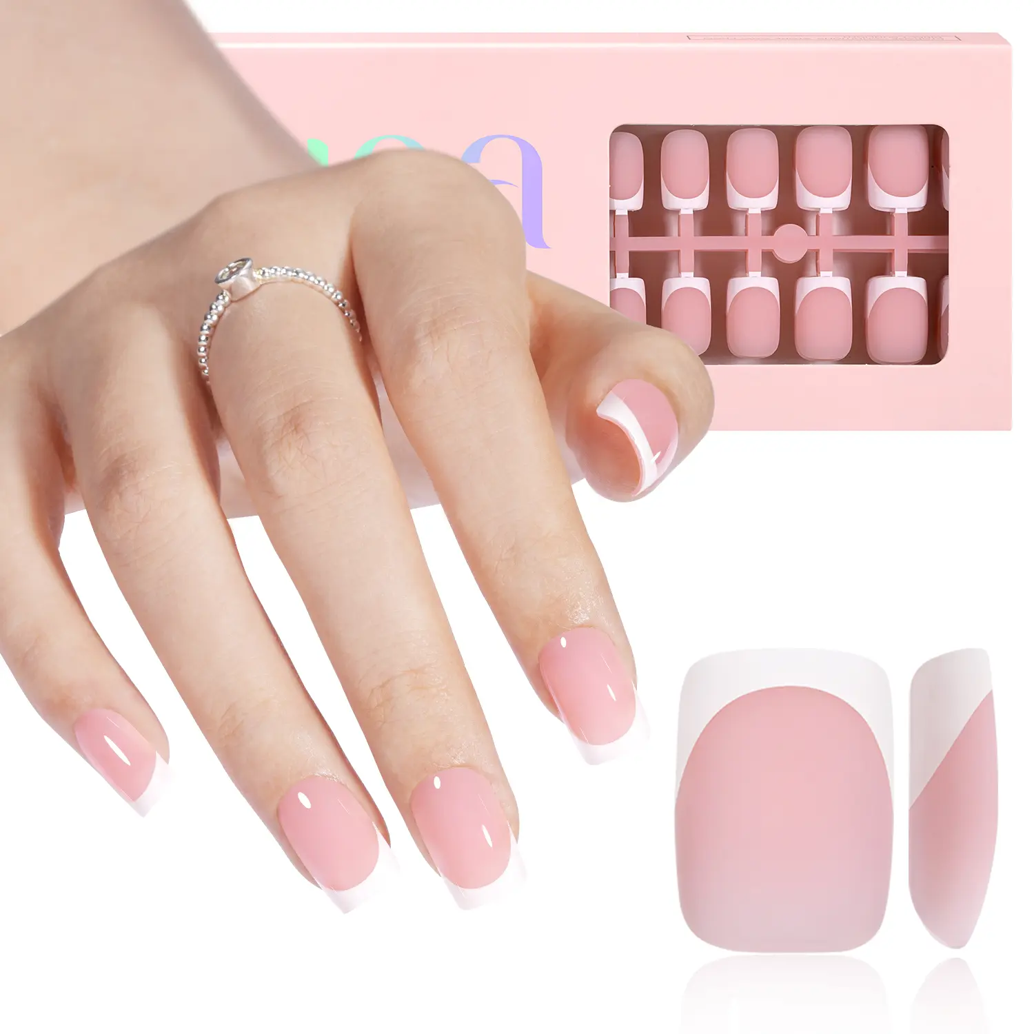 AILLSA French Tip Press On Nails - 180pcs Soft Gel Tips in Square, Stiletto, Almond, and Coffin Shapes for Easy Wear-15 Sizes Fake Nails Extensions AILLSA French Tip Press On Nails - 180pcs Soft Gel Tips in Square, Stiletto, Almond, and Coffin Shapes for Easy Wear-15 Sizes Fake Nails Extensions