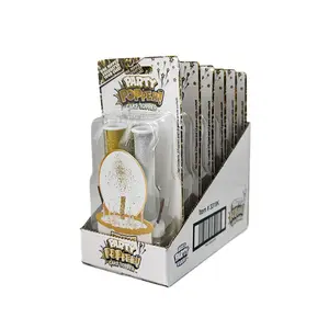 BEST PARTY EVER! Confetti Candle Cake Topper, Shower Your Cake in Edible Confetti Sprinkles, Fun Way to Celebrate Birthdays, Parties and More, 2-Pack, Gold/Silver