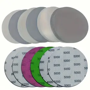 A set of 24 pieces of 125mm wet/dry sanding paper - sand particles 800-5000- hook and loop velvet cloth random track sanding disc set, suitable for electric sanding machine accessories