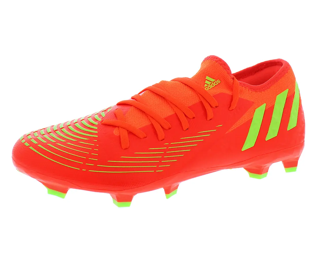 Adidas Unisex Predator Edge.3 Low-Cut Firm Ground (FG) Soccer Cleats - Textured Upper for Enhanced Control, Performance Sports Footwear