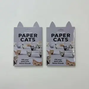DIY Paper Cats & Pups Bundle, Multi-Color Foldable Desk Decor, Stationery, Paper Craft Kits for Office and Party Gifts