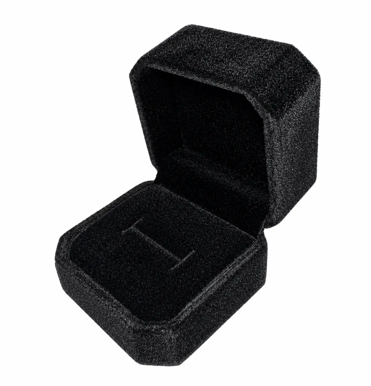 Elegant Black Velvet Ring Box