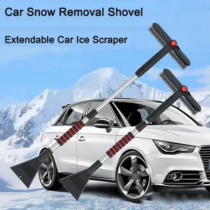 Extendable Car Snow Shovel Ice Scraper Winter Auto Windshield Cleaner Brush Detachable Broom Snow Removal Tool Accessories