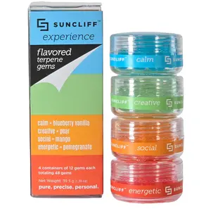 NEW Flavored Suncliff Terpene Gems 48-Count | Experience Pack | Calm | Creative | Social | Energetic Natural Mood Gems