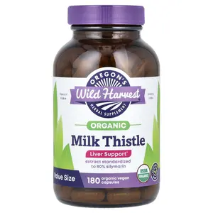 Oregon's Wild Harvest Organic Milk Thistle, 180 Organic Vegan Capsules Oregon's Wild Harvest Organic Milk Thistle, 180 Organic Vegan Capsules