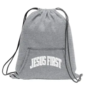 Jesus First Sweatshirt Cinch Bag
