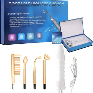 Portable High Frequency Facial Machine, High Frequency Skin Stick Device, Portable Skincare Tool, Ideal for Home Use, High Frequency Wand, Facial Beauty Instrument
