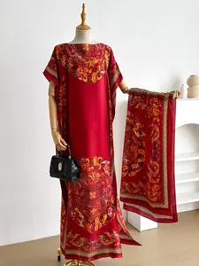 Women's Floral Print Long Scarf, Fashionable Soft Lightweight Shawl for All Seasons, Casual Versatile Scarf for Women