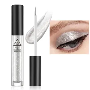 Glitter Liquid Eyeshadow, Shimmering High Pigmented Glittering Liquid Stick for Crystal Eye Makeup, Sequin Eye Shadow, Sparkling Eyeliner Lying Silkworm Stick
