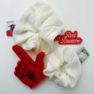 Cream Crinkle Pocket Scrunchie